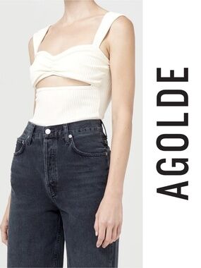 AGOLDE - Isla Cut Out Tank (Buttercream)